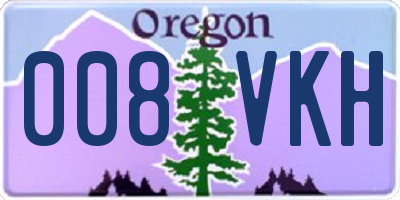 OR license plate 008VKH