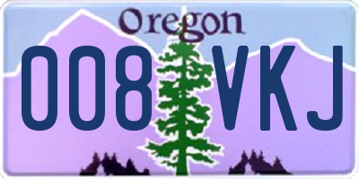OR license plate 008VKJ