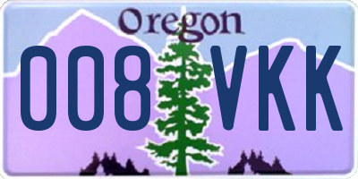 OR license plate 008VKK