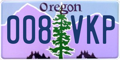 OR license plate 008VKP