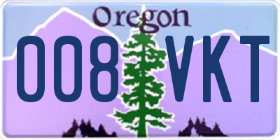OR license plate 008VKT