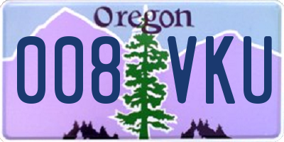 OR license plate 008VKU