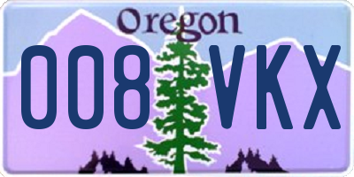 OR license plate 008VKX