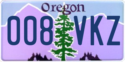 OR license plate 008VKZ