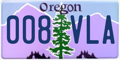 OR license plate 008VLA