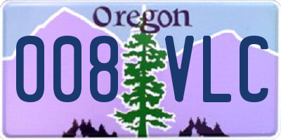 OR license plate 008VLC