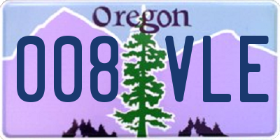 OR license plate 008VLE