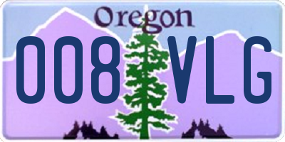 OR license plate 008VLG