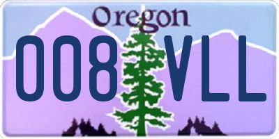 OR license plate 008VLL