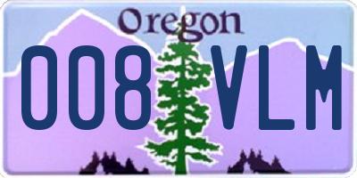 OR license plate 008VLM
