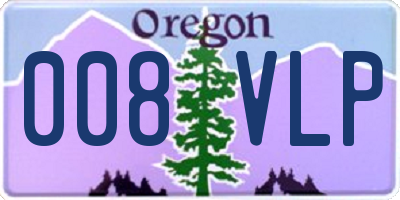 OR license plate 008VLP