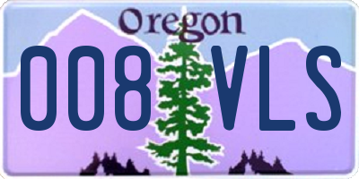 OR license plate 008VLS