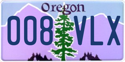 OR license plate 008VLX