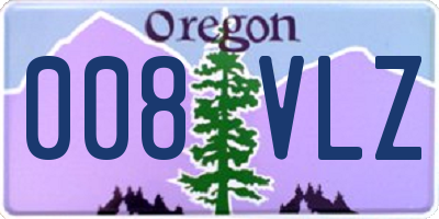 OR license plate 008VLZ