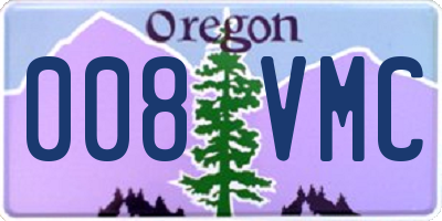 OR license plate 008VMC
