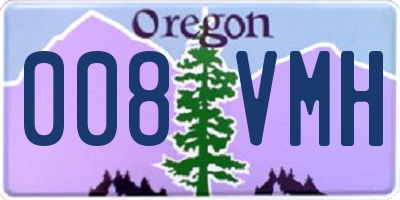 OR license plate 008VMH