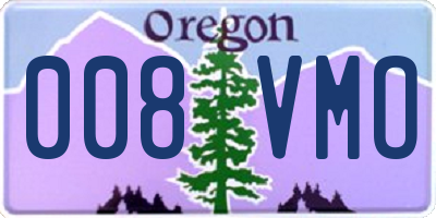 OR license plate 008VMO