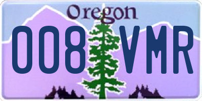 OR license plate 008VMR