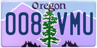 OR license plate 008VMU