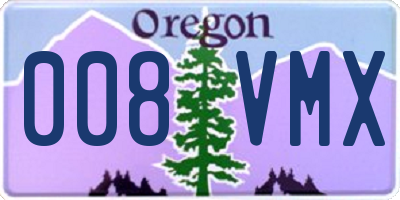 OR license plate 008VMX