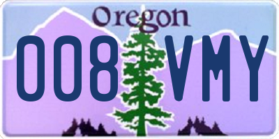 OR license plate 008VMY