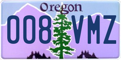 OR license plate 008VMZ