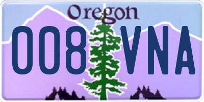 OR license plate 008VNA