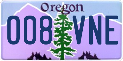 OR license plate 008VNE