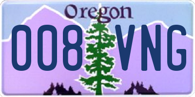 OR license plate 008VNG