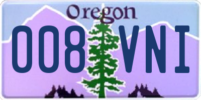 OR license plate 008VNI