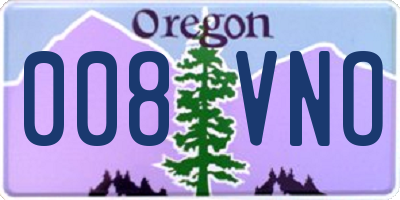 OR license plate 008VNO