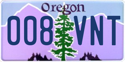 OR license plate 008VNT