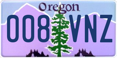 OR license plate 008VNZ
