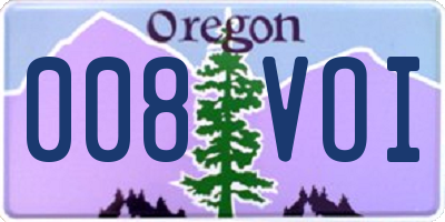 OR license plate 008VOI