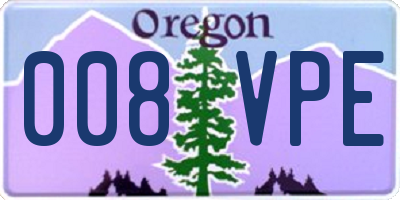 OR license plate 008VPE