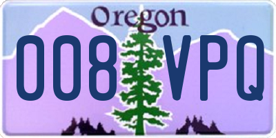 OR license plate 008VPQ