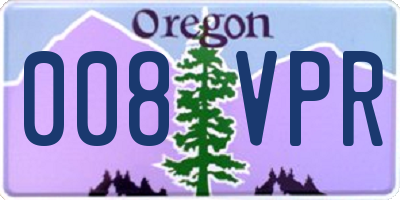 OR license plate 008VPR