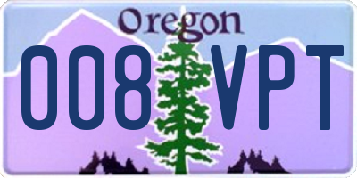 OR license plate 008VPT