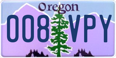 OR license plate 008VPY