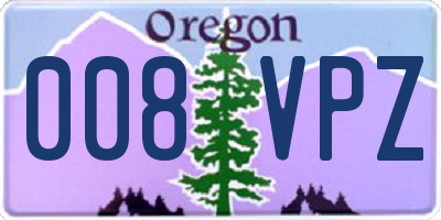 OR license plate 008VPZ