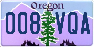 OR license plate 008VQA