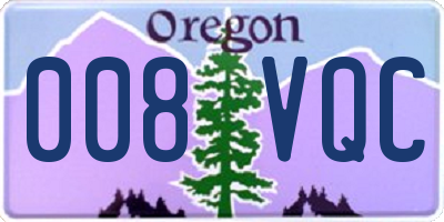 OR license plate 008VQC