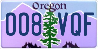 OR license plate 008VQF