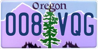 OR license plate 008VQG