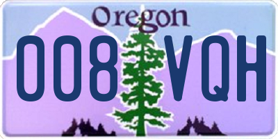 OR license plate 008VQH
