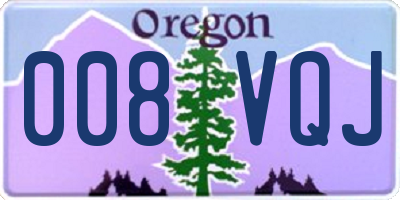 OR license plate 008VQJ