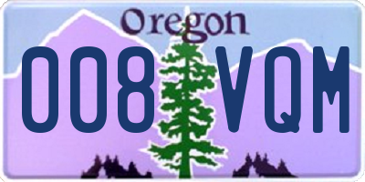 OR license plate 008VQM