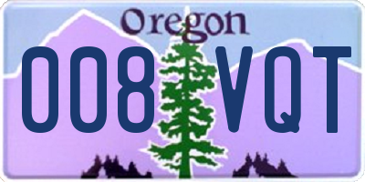OR license plate 008VQT