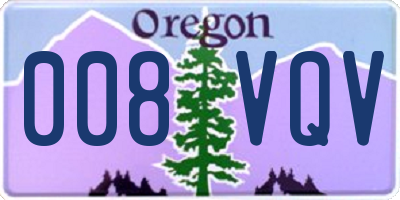 OR license plate 008VQV