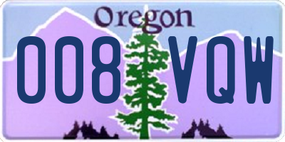 OR license plate 008VQW